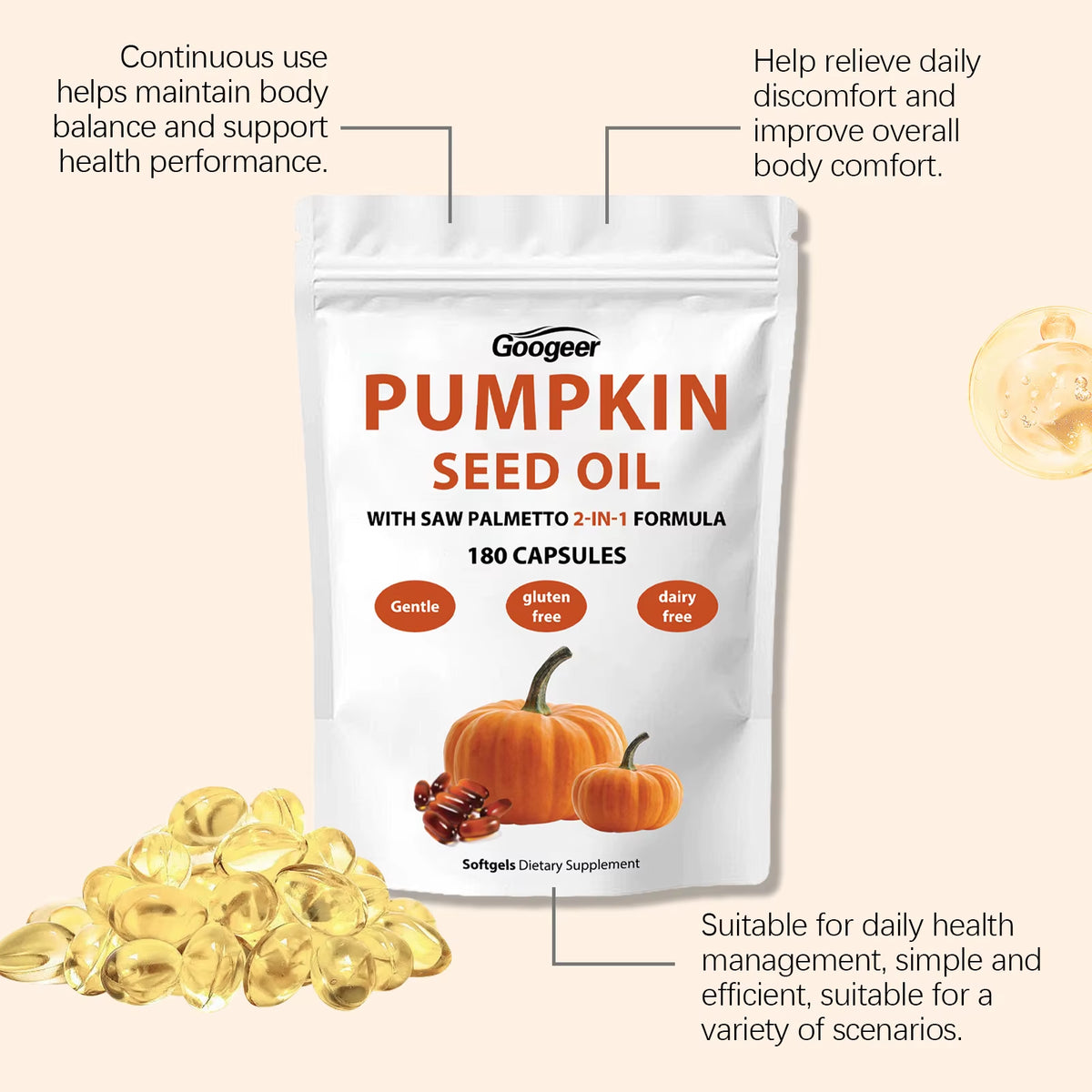 Pumpkin Seed Oil Soft Capsules
